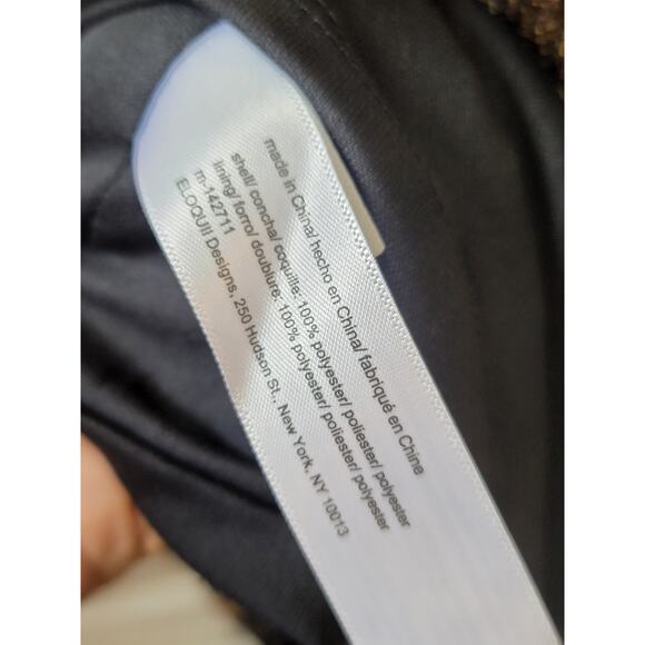 ELOQUII Bodycone Dress Women's Size 28 Black Gold 100% Polyester Long Sleeves - Picture 14 of 16